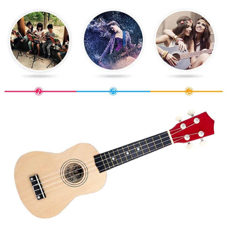 Ukulele 21 Inch Ukulele Four-String Wooden String Beginner Hawaii Kids Ukuleles For Beginner Starter Adult Best