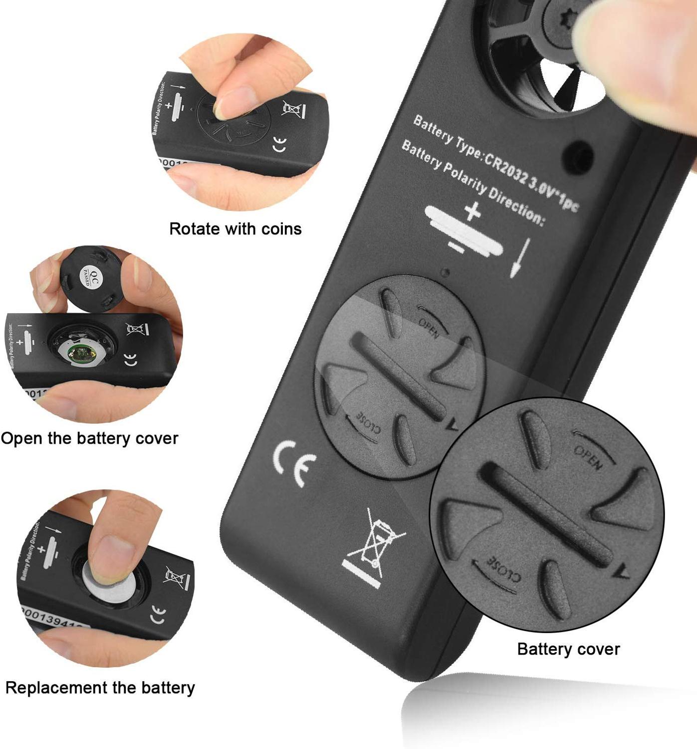 BTMETER BT-816B 2Pack Handheld Anemometer,Digital Wind Speed Meter Portable Anemometer Sensor Wind Speed Meter Air Flow Tester