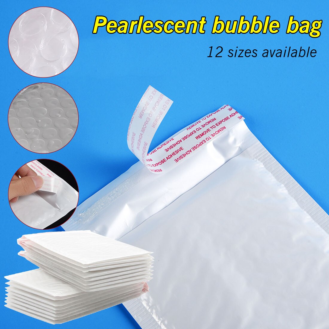 10 pièces 12 taille blanc bulle courrier enveloppe sac bulle affranchissement emballage enveloppe emballage sacs de transport