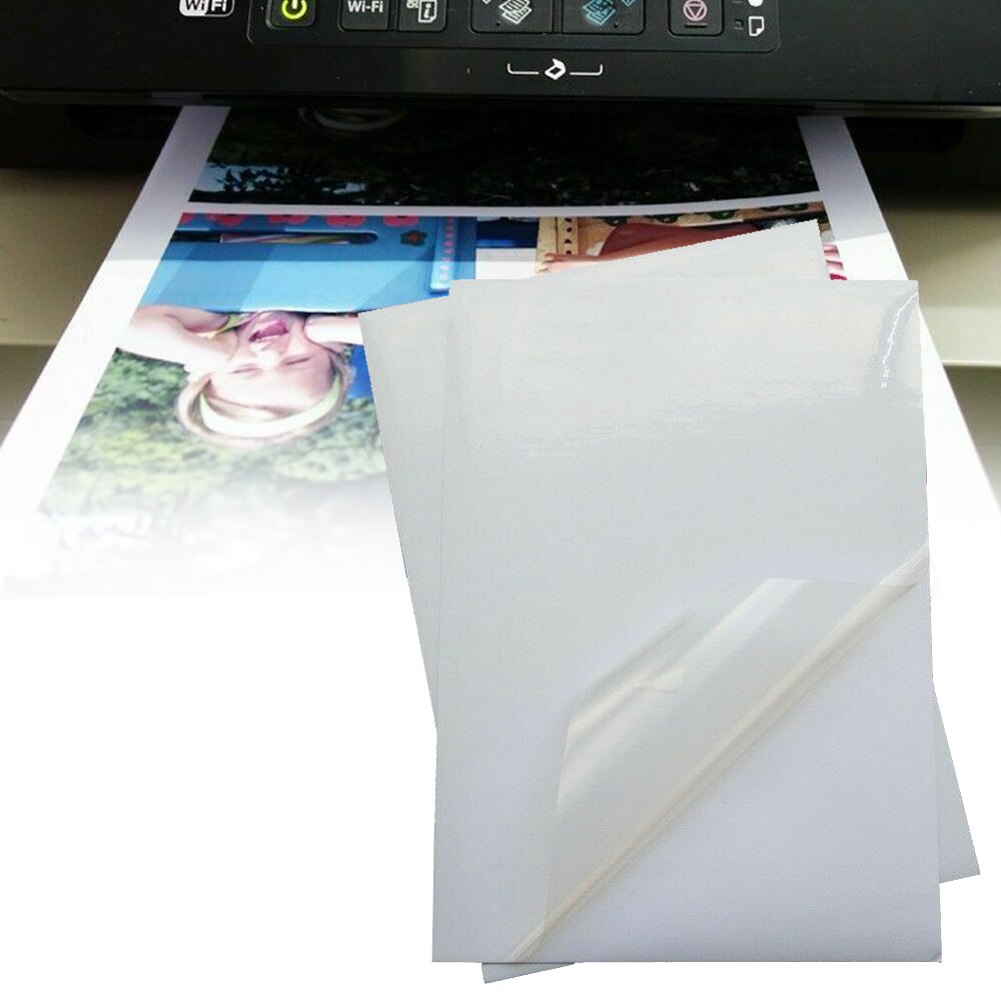10x A4 Transparent Clear Sticker Smooth Wear Resistance PVC Anti Break Accessories Lightweight Office Printing Paper Waterproof