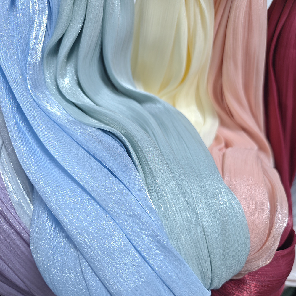 Shimmershawl Zijden Hijab Sjaal Ademend Cool Island Satijn Medine Zijden Sluier Moslim Hijab Glanzende Zijden Sjaal Dames Sjaals Tippet