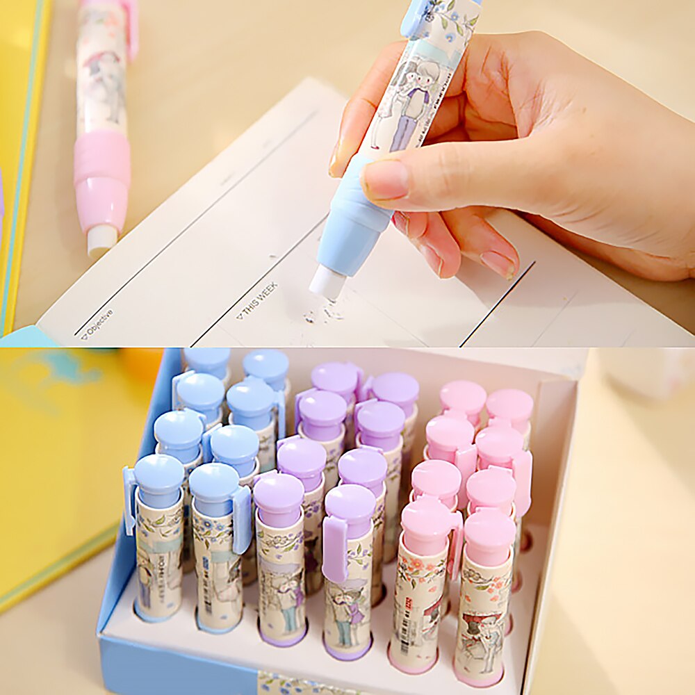 Gum - Pen Vorm - Intrekbaar - 1 Set - Rubber - School & Kantoor
