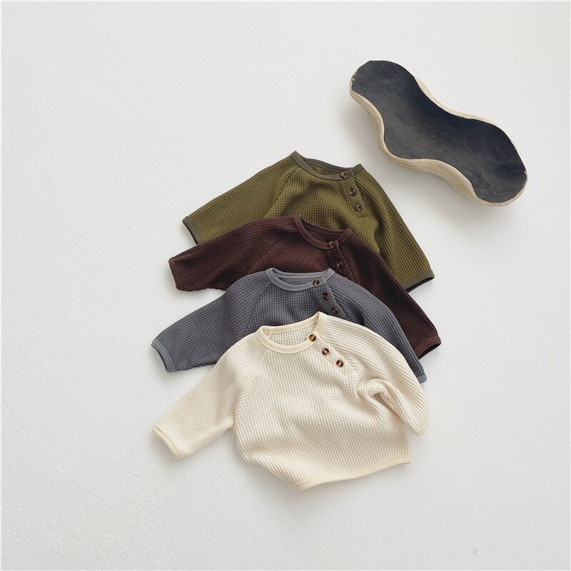 Menoea Meisjes Jongens Sweatshirt Lente Mode Katoen Volledige Mouw Babys Sweatshirt 0-3 Jaar Kinderen Effen Kleur kleding