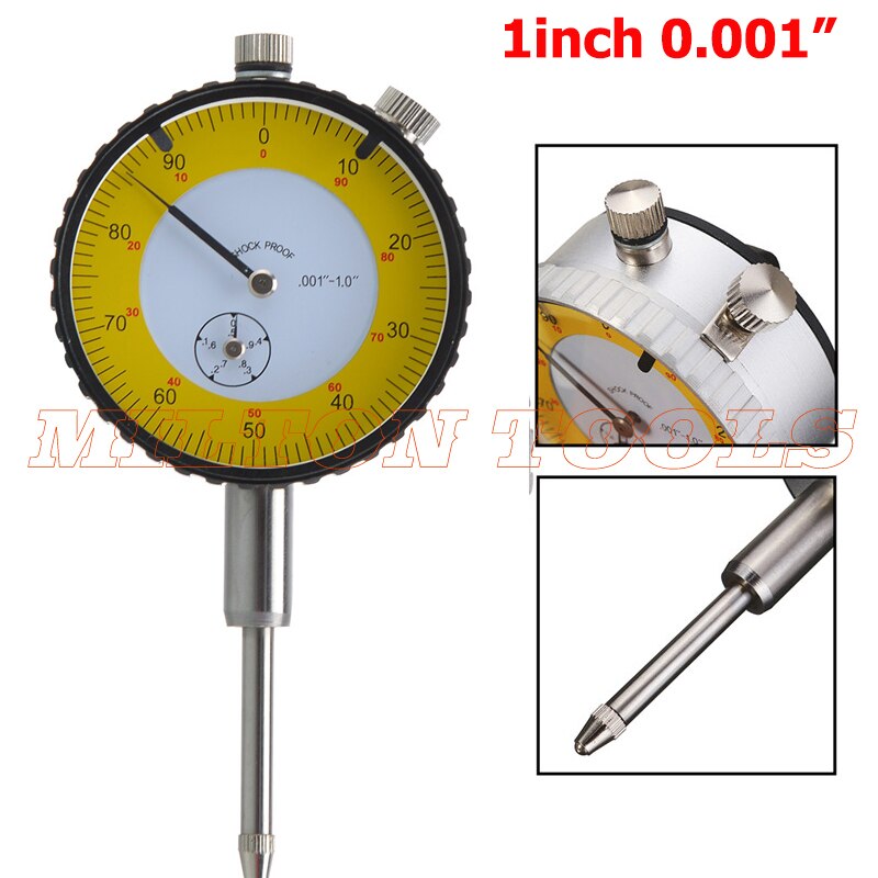 0-10mm /1inch Dial Indicator 22Pcs M2.5 and 4-48 Thread Tip For Dial &amp; Test Indicators Steel Dial Indicator Point Set: 1inch indicator