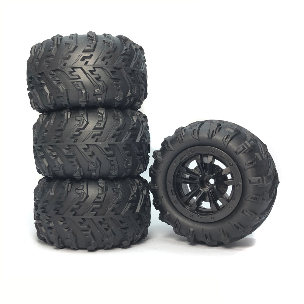Pneus de roue de camion monstre hexagonaux, 85mm, 4 pièces/lot, 12mm, pour SCY 16101 Pro 16102 Pro 1:16, pièces de mise à niveau de voiture RC hors route