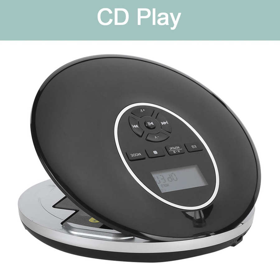 Small Portable CD Player 2.0 Inch Screen Stereo Music Player CD CD-R CD-RW MP3WMA Disk Format CD Player with Headphones Jack