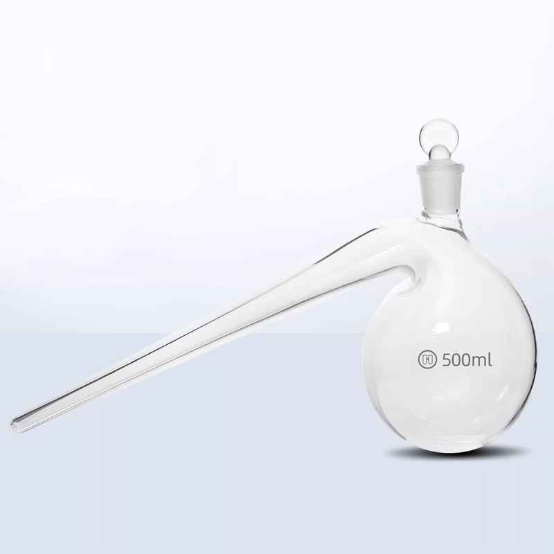Lab Glass Retort Distillation Flask Retort Bottle with Curved Neck