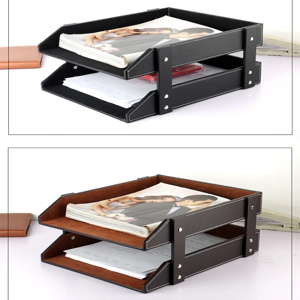 Stackable Desktop Document Letter Tray Organize Accessories Paper Tray,A4 Filing Trays, Office Desk File Rack