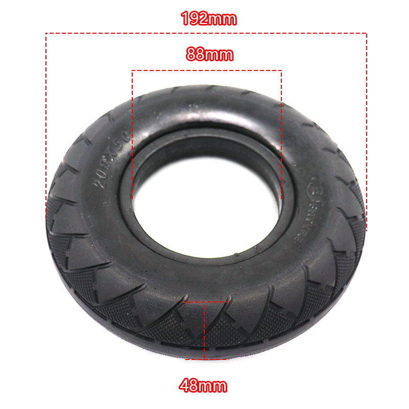 Wysokiej jakości (8 "X 2") 200X50 (8 cali) opona na elektryczny skuter na gaz i skuter elektryczny (w zestawie dętka) koło wózka inwalidzkiego: soild tire