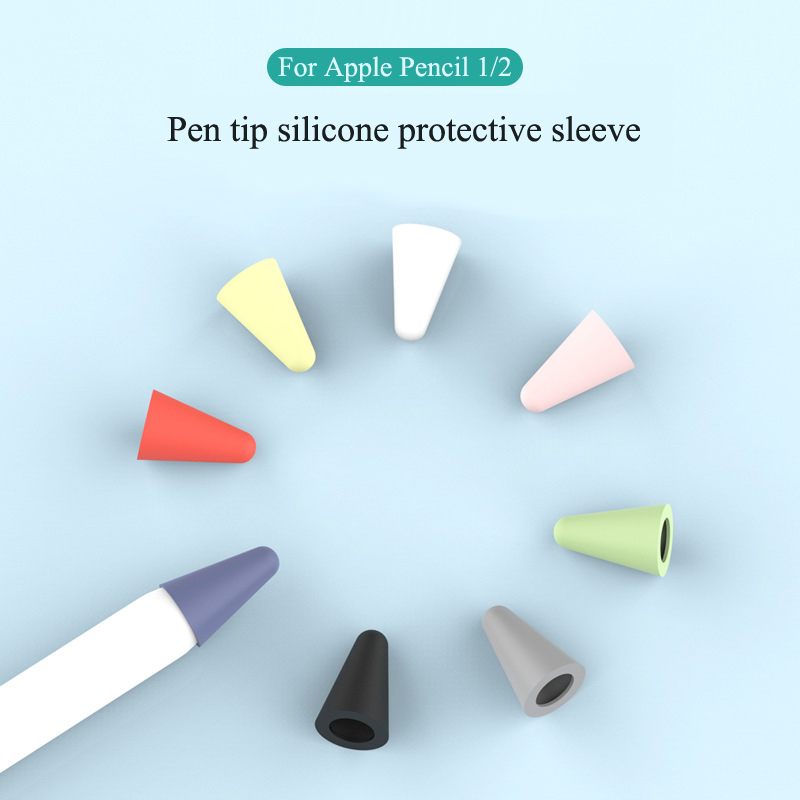 Pencil Tip Cover For Apple Pencil 2 1 Generation Nib Case Cover 8PCS Mute Silicone Cover Skin Screen Protector For Apple Pencil