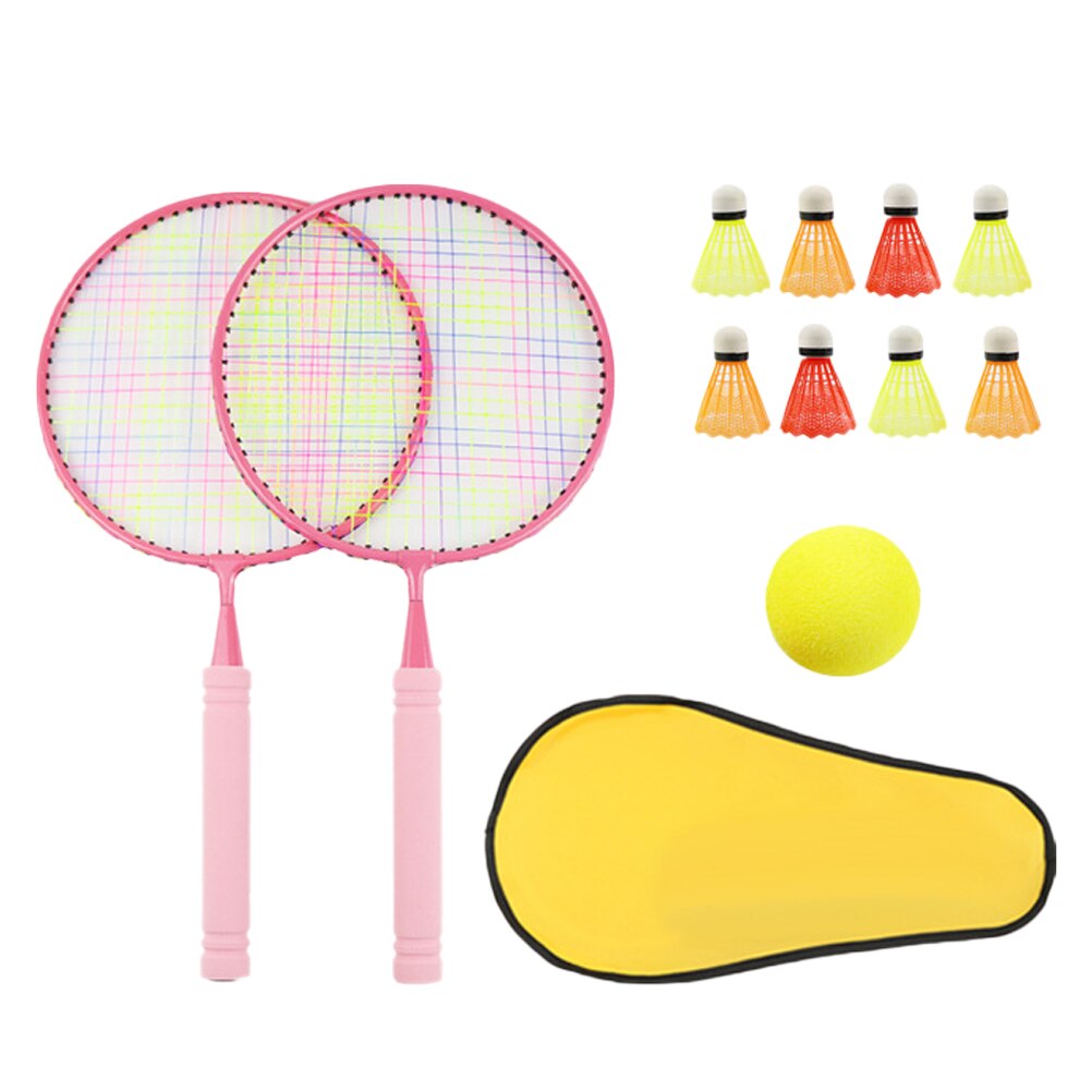1 lot de raquettes de Badminton enfants Badminton outil d'entraînement Parent-enfant raquettes interactives pastèque rouge: Pink