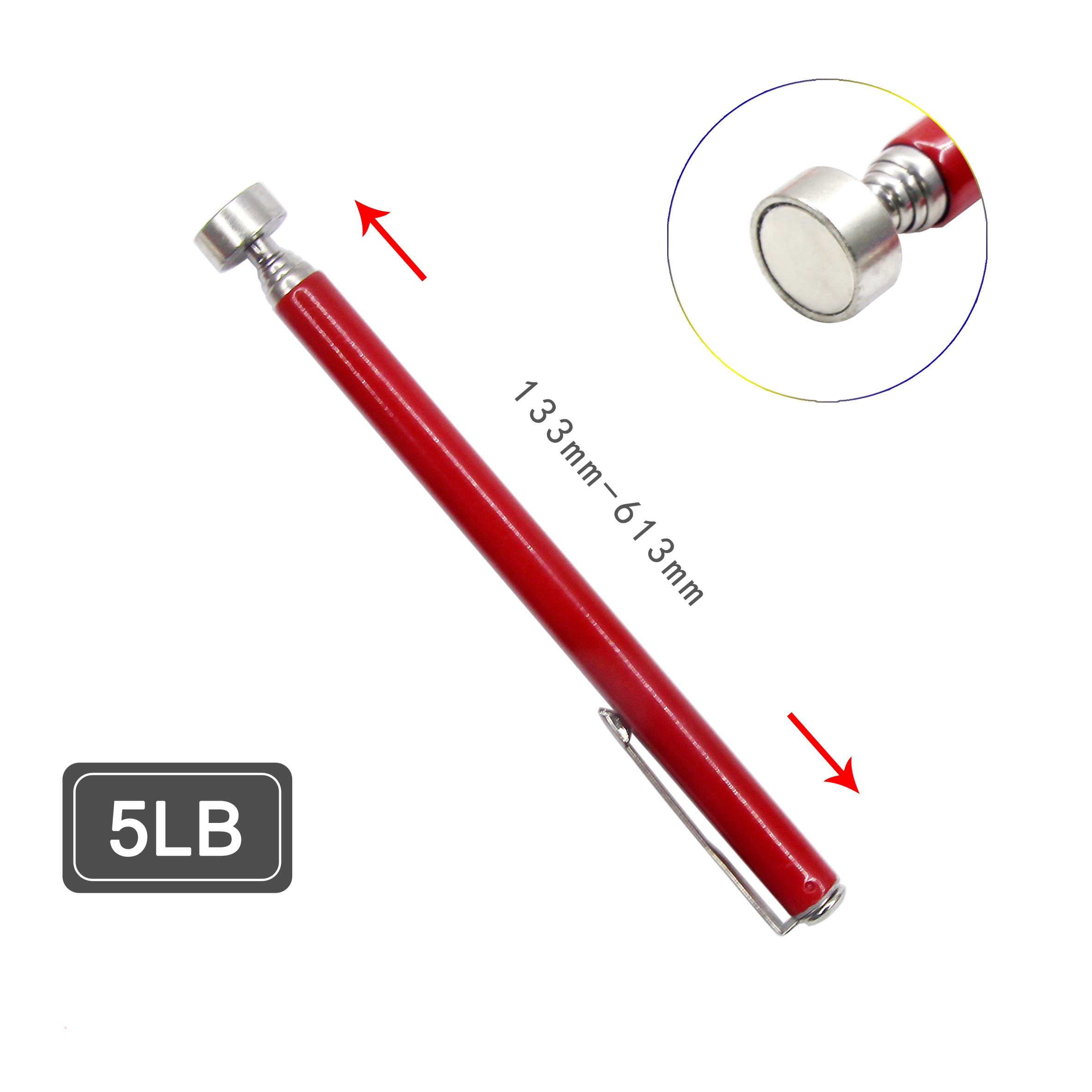Multiple models Portable Telescopic Magnetic Magnet Pen Handy With LED Tool Capacity For Picking Up Nut Bolt Extendable: Gold