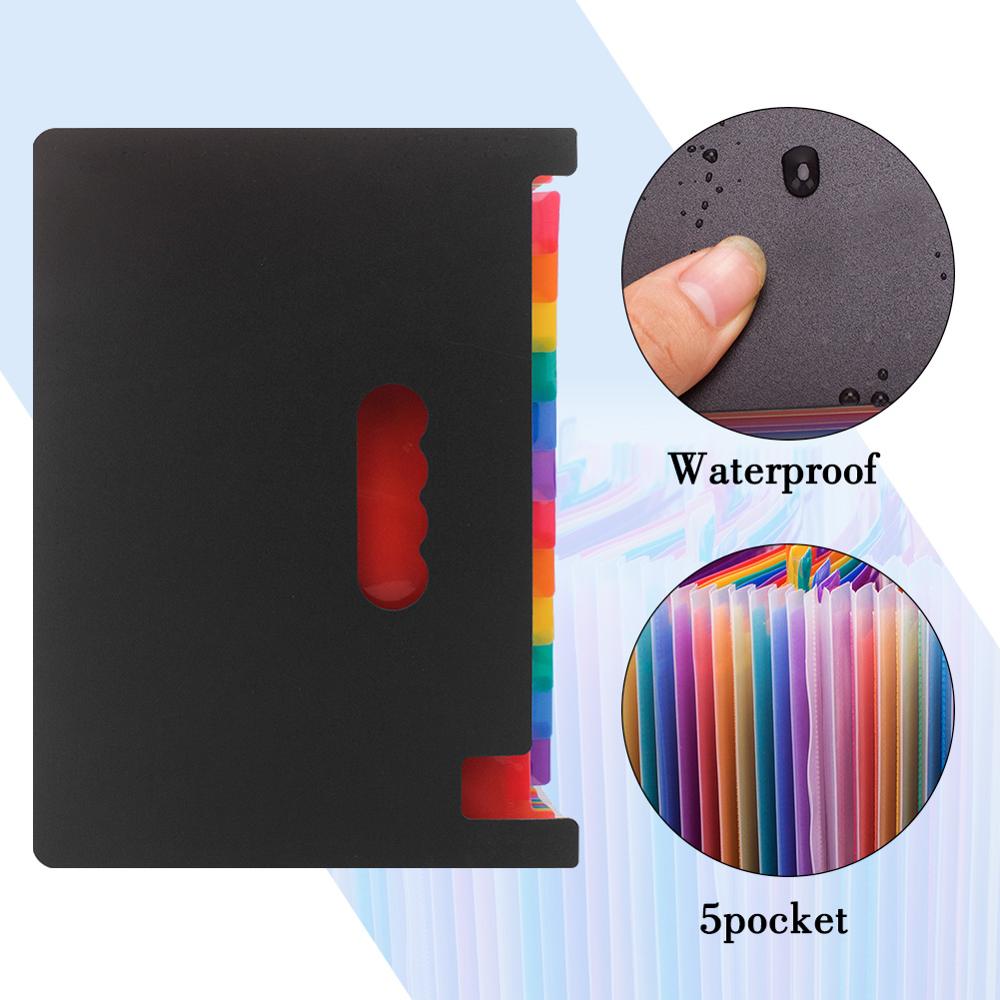 A4 Large Plastic Expandable File 13/24/37 Pockets Expanding File Folder Organizers Standing Accordions Folder Carpeta Archivador