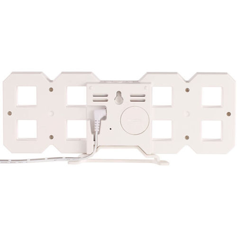 Modern Home Wall Clock Timer 3D LED Digital Wall Clock (White)