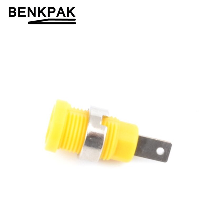 5 stk 4mm bindestolpe bananstikkontakt panelmontert testprofilkontakt: Gul 5 stk