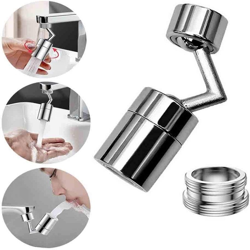 720 Draaibaar Filter Kraan Universele Waterbesparende Nozzle Attachment Anti-Splash Lekvrij Swivel Sproeier Beweegbare Tap Hoofd: Default Title