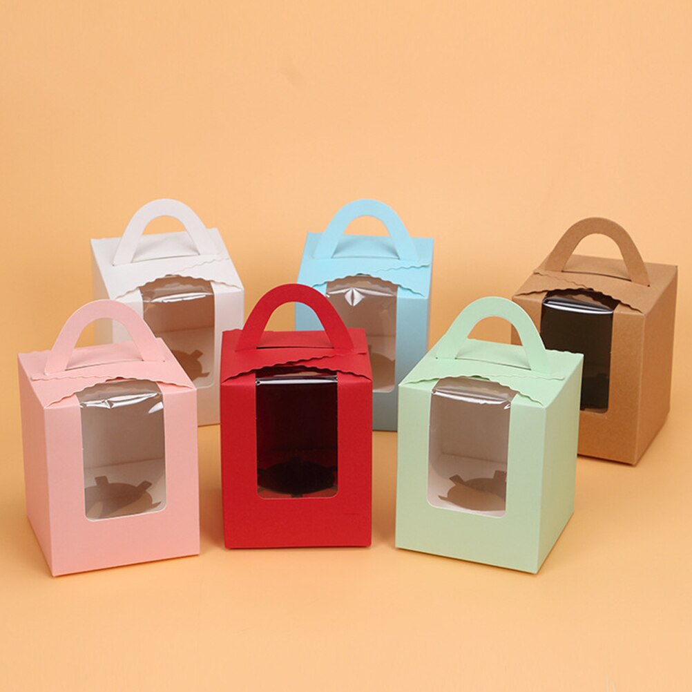 20 Stuks Cupcake Dozen Containers Met Kartonnen Insert Trapas Voor Kleine Wegwerp Voedsel Containers