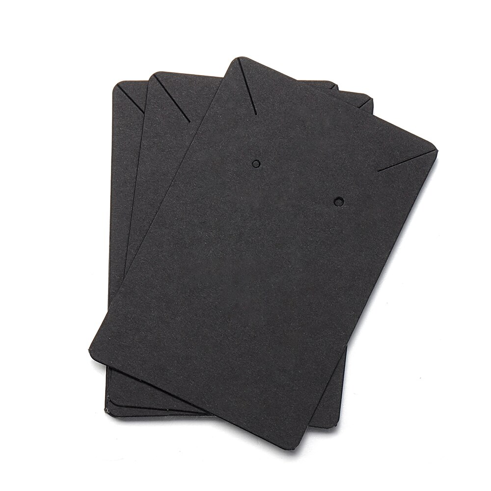 50 sztuk/partia 5x5cm 6x9cm Kraft Paper Card kolczyki naszyjniki karty do pakowania biżuterii karton wiszące cena Tag karty: 6X9cm Black color