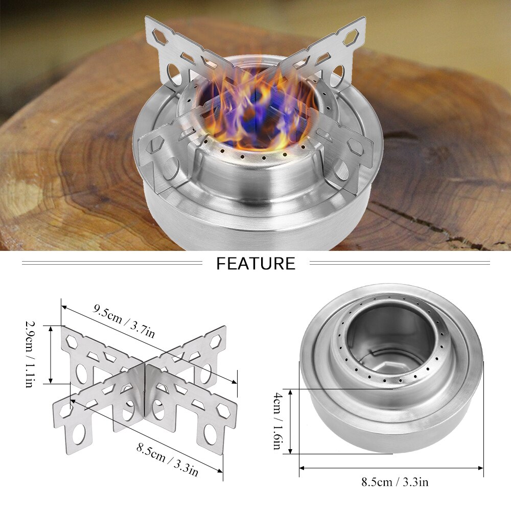 Lixada stufa ad alcool da esterno stufa da campeggio pentole stufa da campeggio croce fornello da pesca forno con supporto