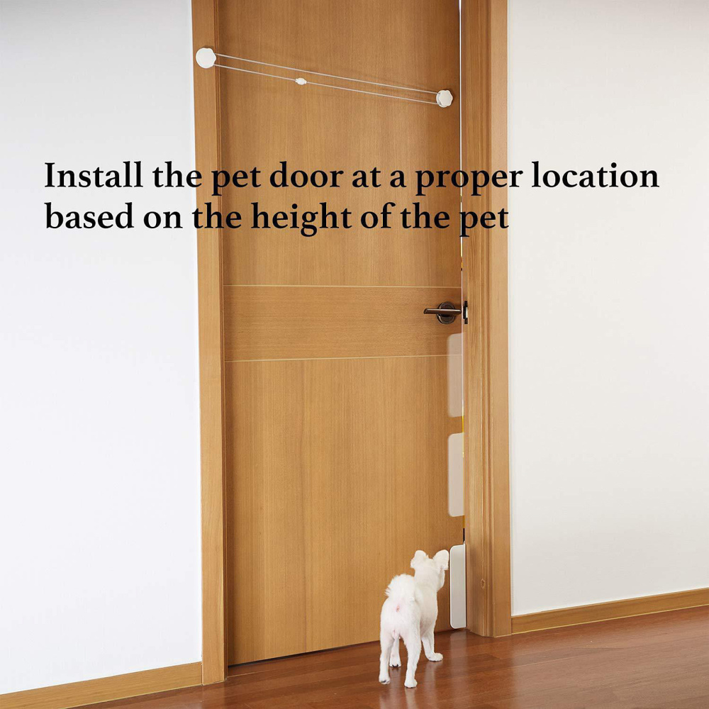 Self-Closing Door Equipment Automatic Entry And Exit Doors White Lockable Removable Free Detachable Adjustable Portable Pets