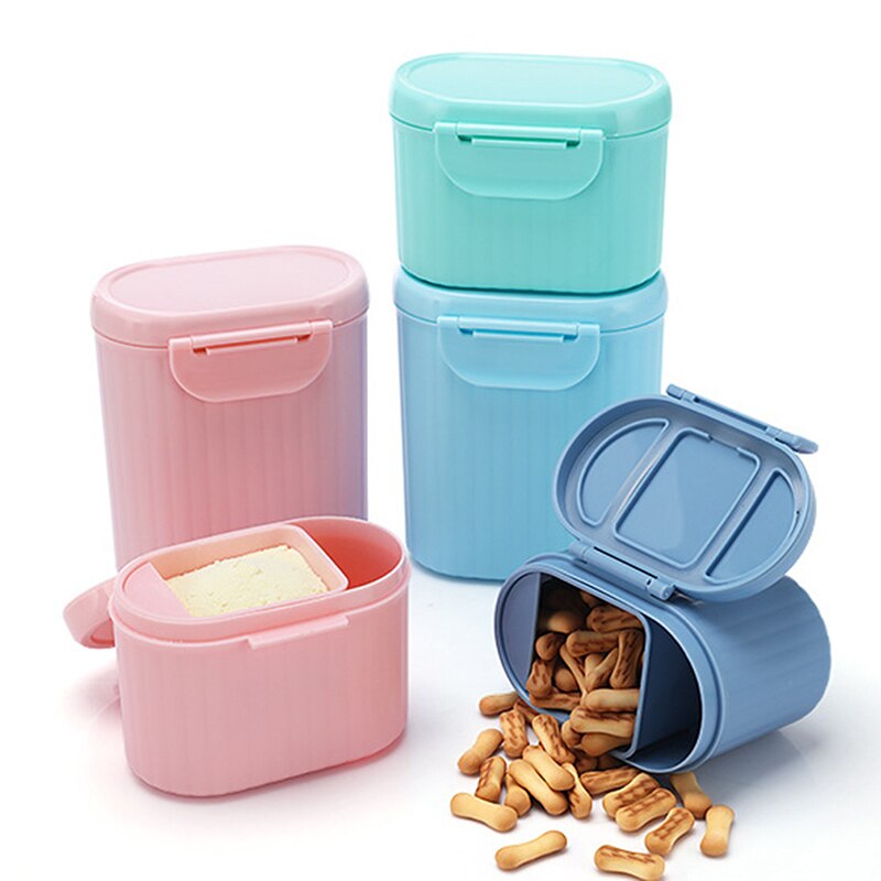 Caja de plástico de una sola capa para bebé recién nacido, contenedor portátil para almacenamiento de leche en polvo, latas de comida