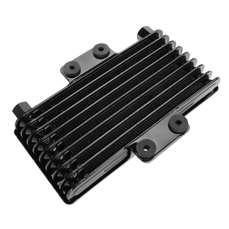 Motorcycle Engine Oil Cooler Cooling Radiator 125Ml Aluminum Black for 125CC-250CC Motorcycle Dirt Bike ATV Engine