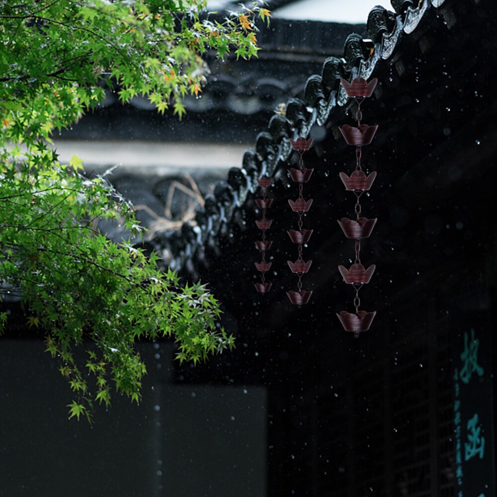1m moderne regn kæde dekorativ kronblad form regnfanger til nedløb