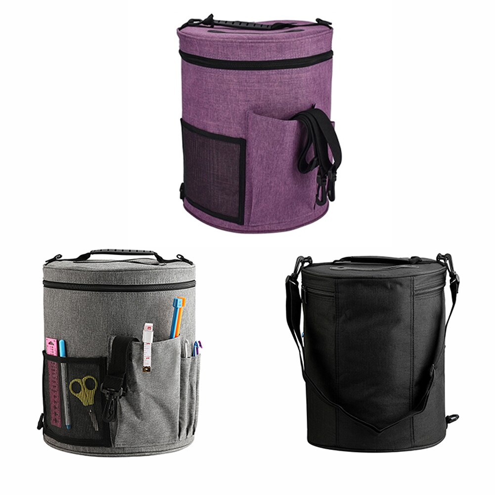 Knitting Bag Portable Yarn Tote Storage Bag DIY Household Organizer for Crochet Hooks and Knitting Needles Yarn Balls