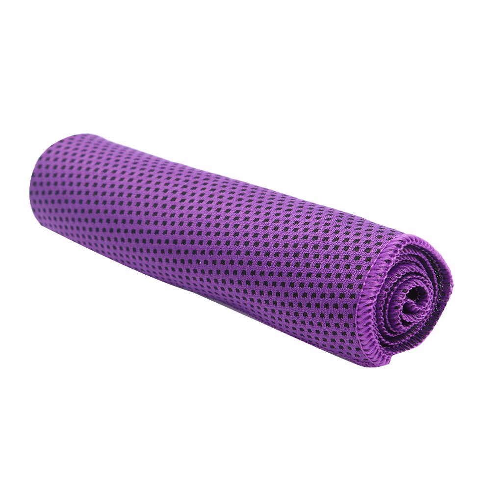 Sports Ice Cold Towel Summer Gym Outdoor Fitness Exercise Quick Dry Cooling Towel for Men Women Unisex: Purple