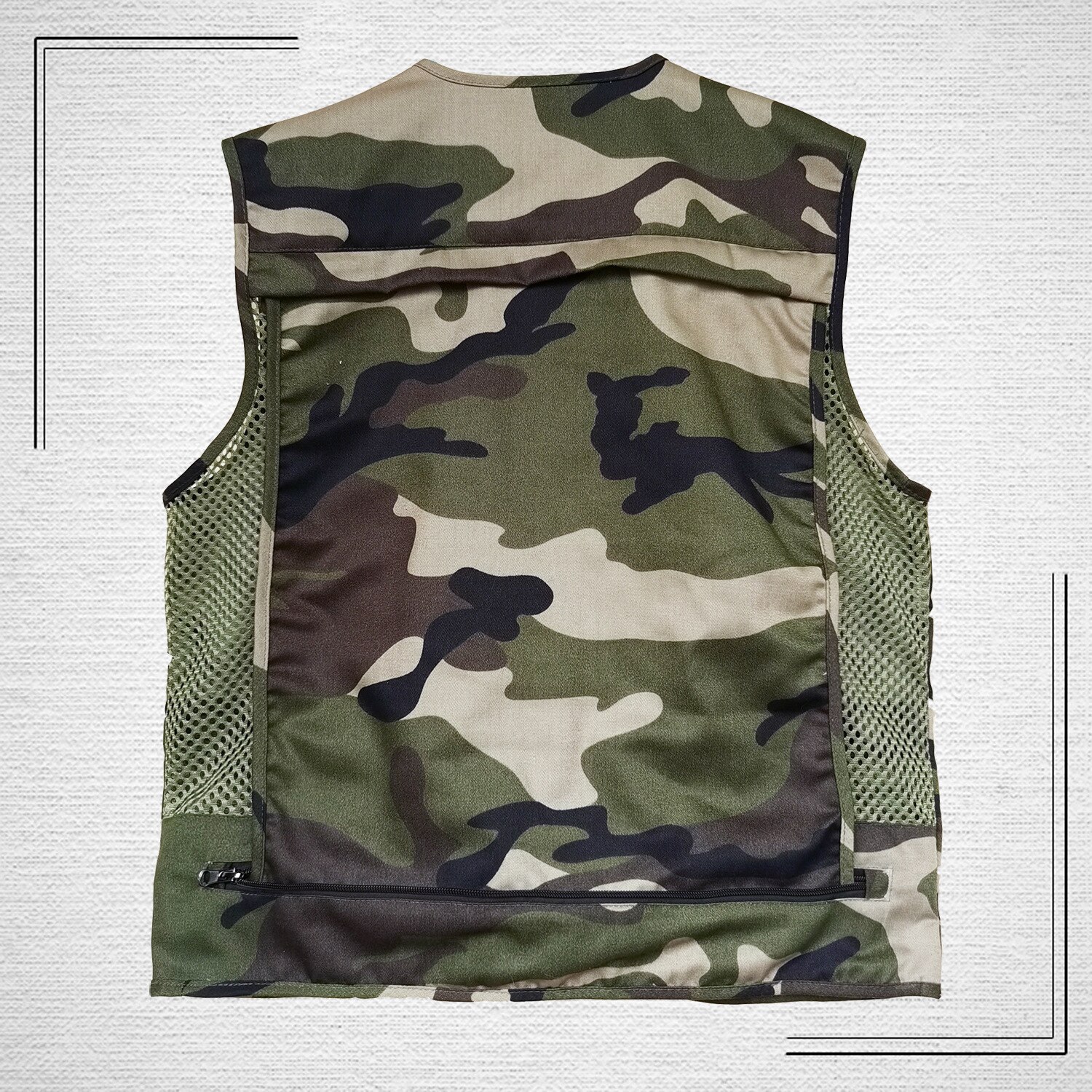 Gilet da pesca multi-tasca mimetico da uomo per fotografia all&#39;aperto gilet da pesca gilet multitasche