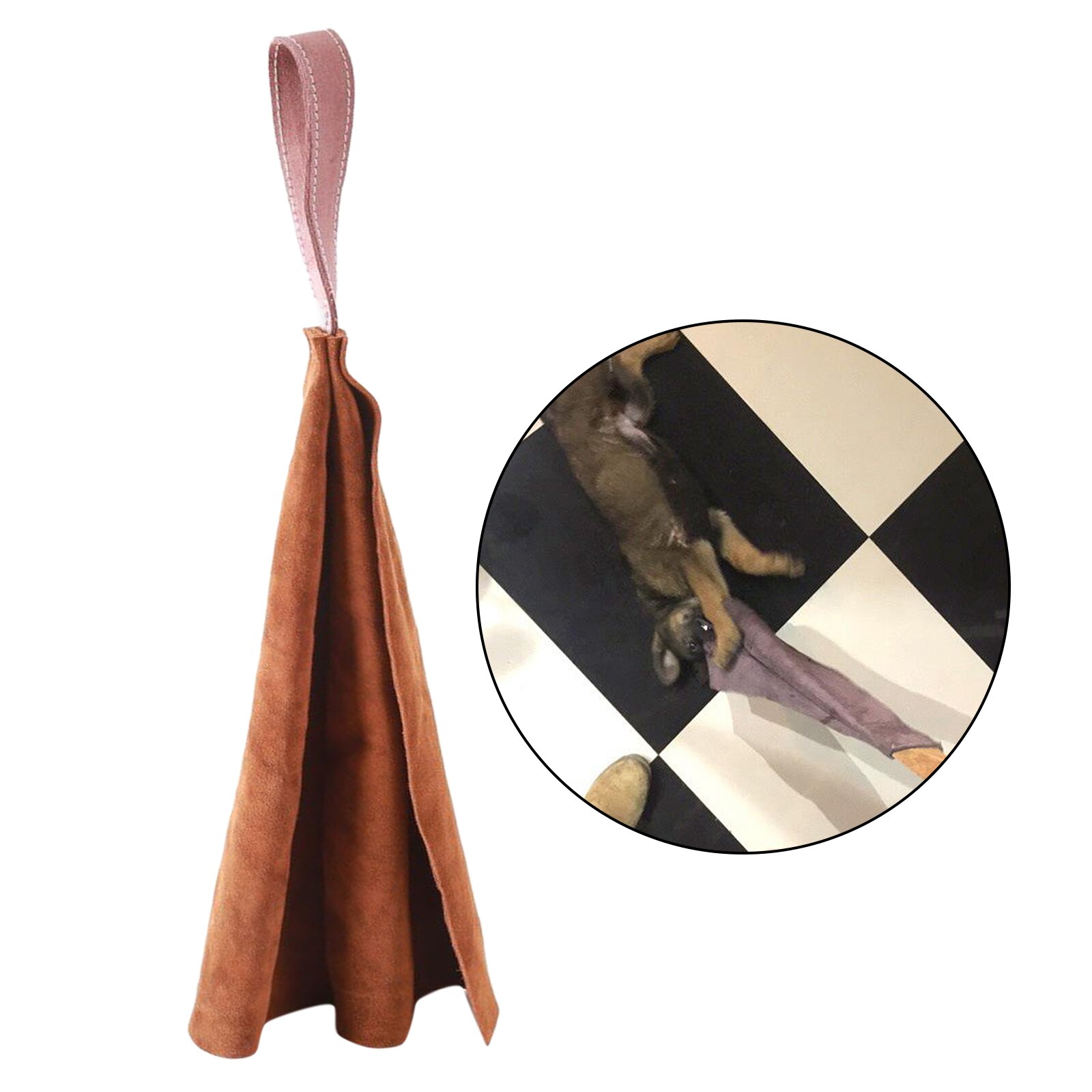 Leather Cloth Young Dog Bite Tug Training Chew Bite Toy Doberman Schutzhund