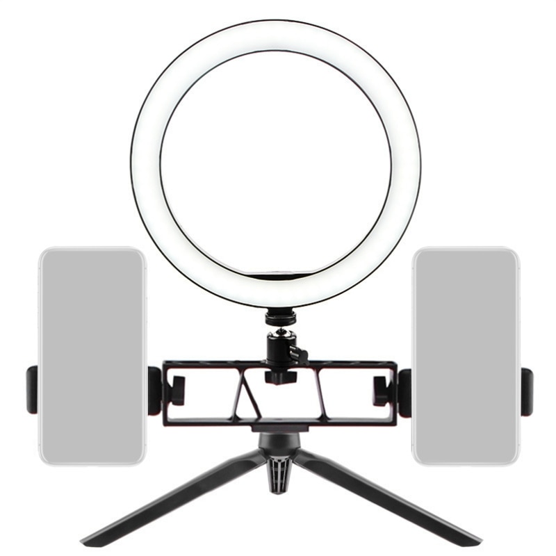 Led Licht Invullen Beugel, draagbare 16Cm Ring Licht Twee-Positie Machine Selfie Statief Video Live Vullen Licht Beugel