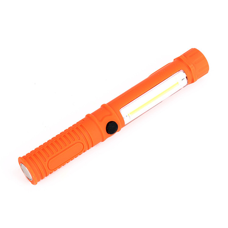 2 LED Super Bright Flashlight Mini Pen Multifunction LED Torch Light Magnet COB Handle Work Flashlight Square Work Hand Torch: yellow