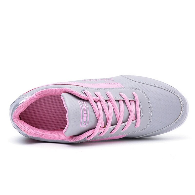 Women Fitness Slim Swing Sneakers Height Increasing Toning Shoes Ladies Lace Up Breathable Single Sneakers #B2127