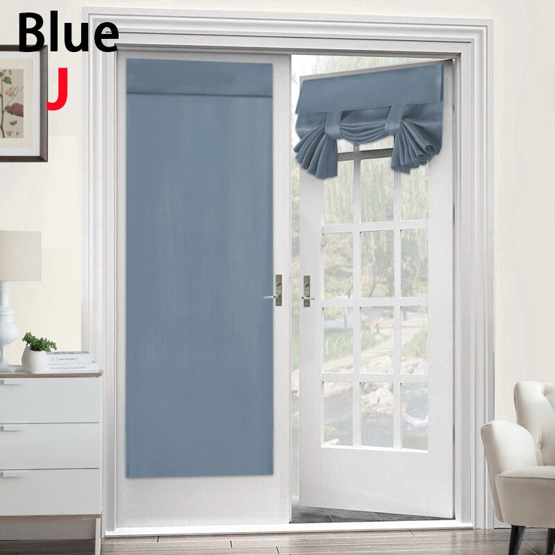 1PCS high-grade soundproof and high shading French door curtains without perforation Velcro curtains S7: J