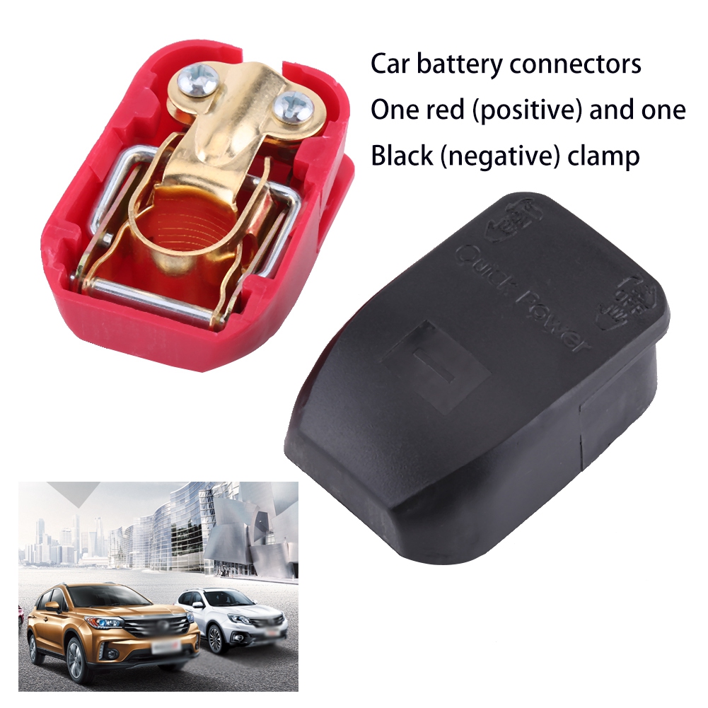 1 Pair 12V Quick Release Car Battery Terminals Clamps Connector Standard Round Post Sizes Batteries Fit For Caravan Motorhome