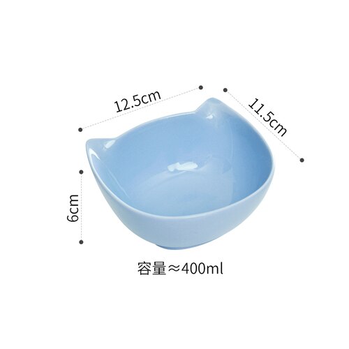 Wit Keramiek Diner Plaat Cartoon Servies Kat Kinderen Diner Plaat Vlinder Multi-Raster Kom Dessert Moer Gedroogd Fruit schotel: cat blue
