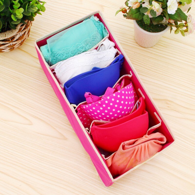 4pcs/Set Underwear Bra Organizer Storage Box 3 Colors Drawer Closet Organizers Boxes For Underwear Scarfs Socks Bra Multi Size