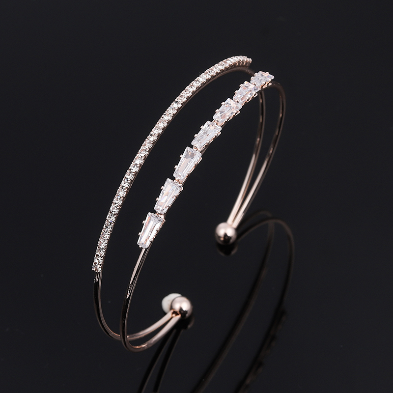 Brazalete abierto Guvivi para mujer, Zirconia cristalina Bohemia, Bohemia, pulseras y brazaletes para mujer, joyería de mano para mujer: 126