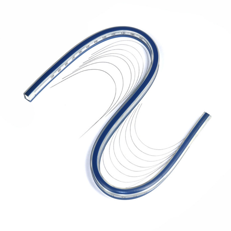 Plastic Flexible Curve Ruler Bendable Ruler Fit for Tailor Sewing and Engineering Drawing Accurate Bendable Ruler