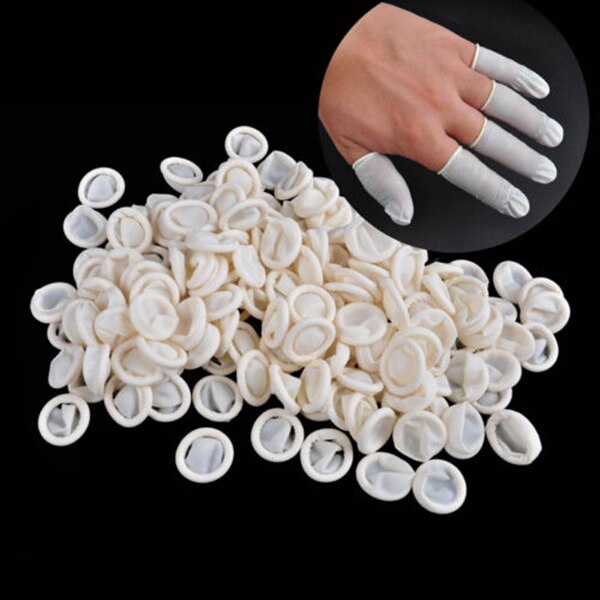 500 Stuks Wegwerp Latex Vinger Cover Set Vingertop Beschermende Film Handschoenen