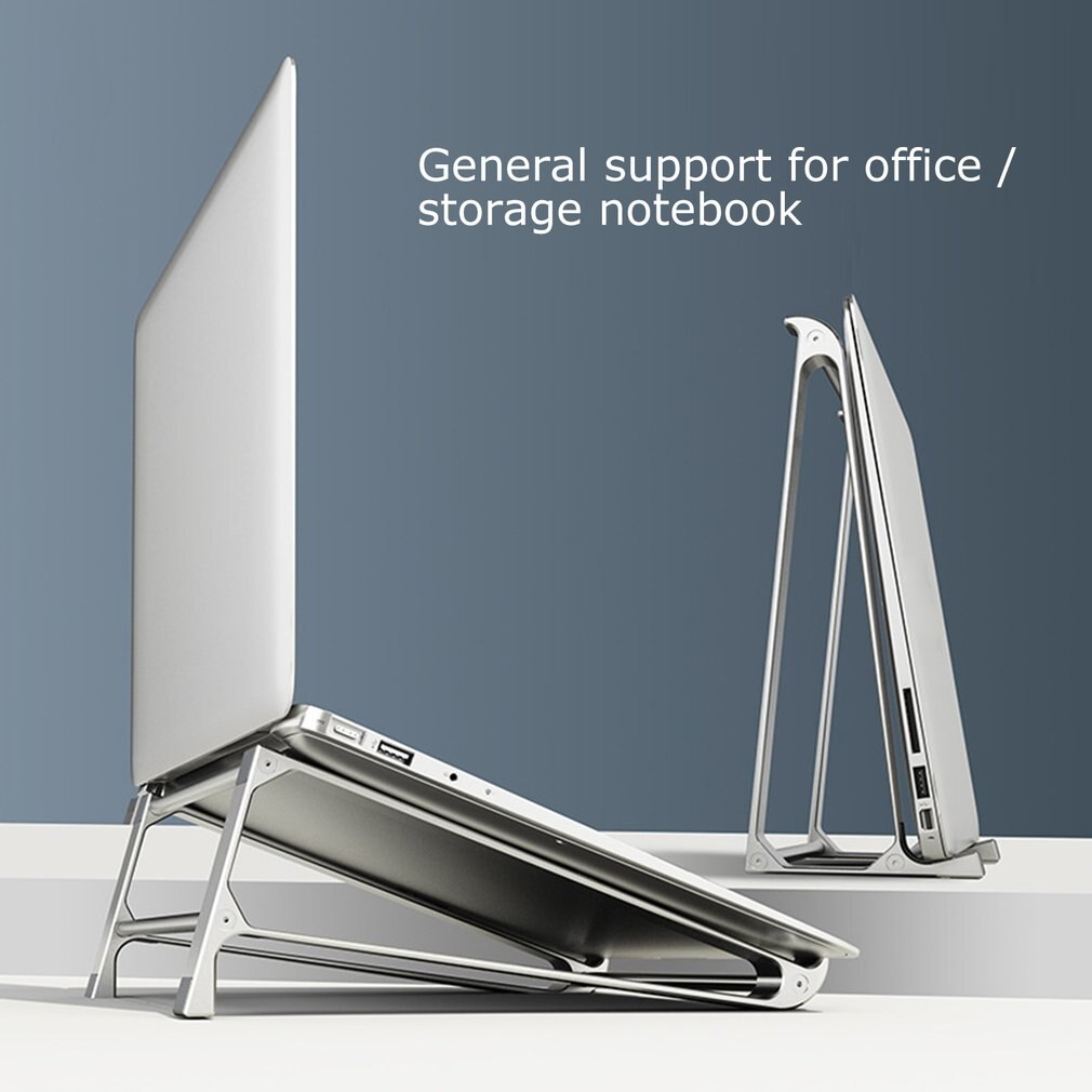 Aluminiumslegering laptop stativ sammenfoldelig notebook stander til macbook air pro lapdesk skridsikker computer kølebeslag