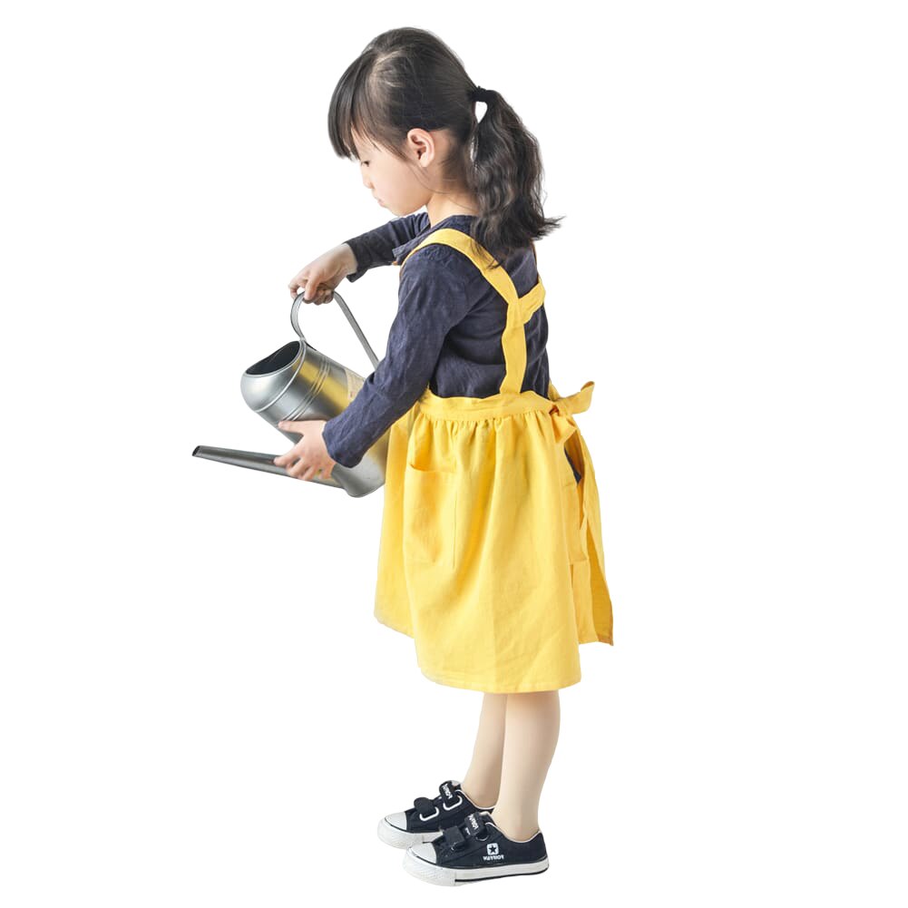 AA Kids-delantal japonés de algodón y lino para publicidad, uniforme de cocina para hornear con bolsillo