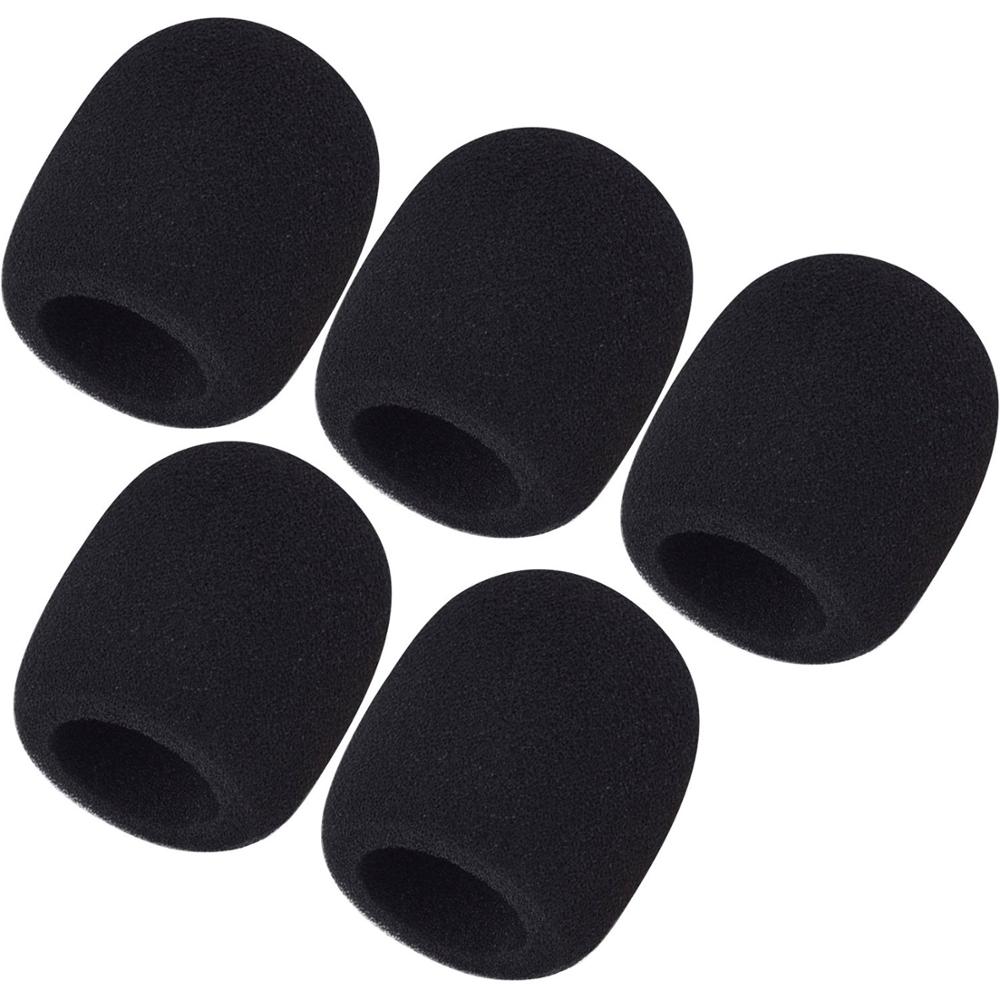 XRHYY 5 Pack Soft Thicken Non-Toxic Waterproof Studio Foam Microphone Cover Head Protective Conference Microphones Sponge Cap