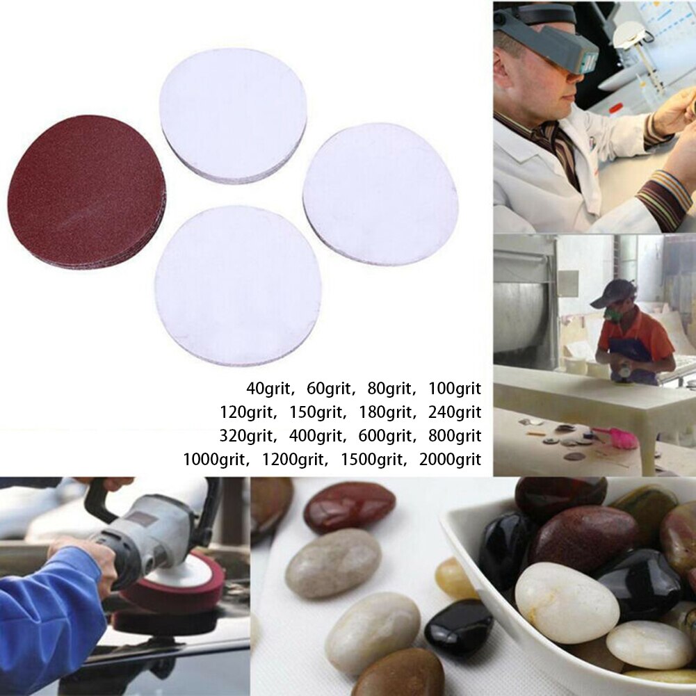 10pcs 5inch/125mm 40-2000Grit Round Shape Disk Sand Sheets Sandpaper Polishing