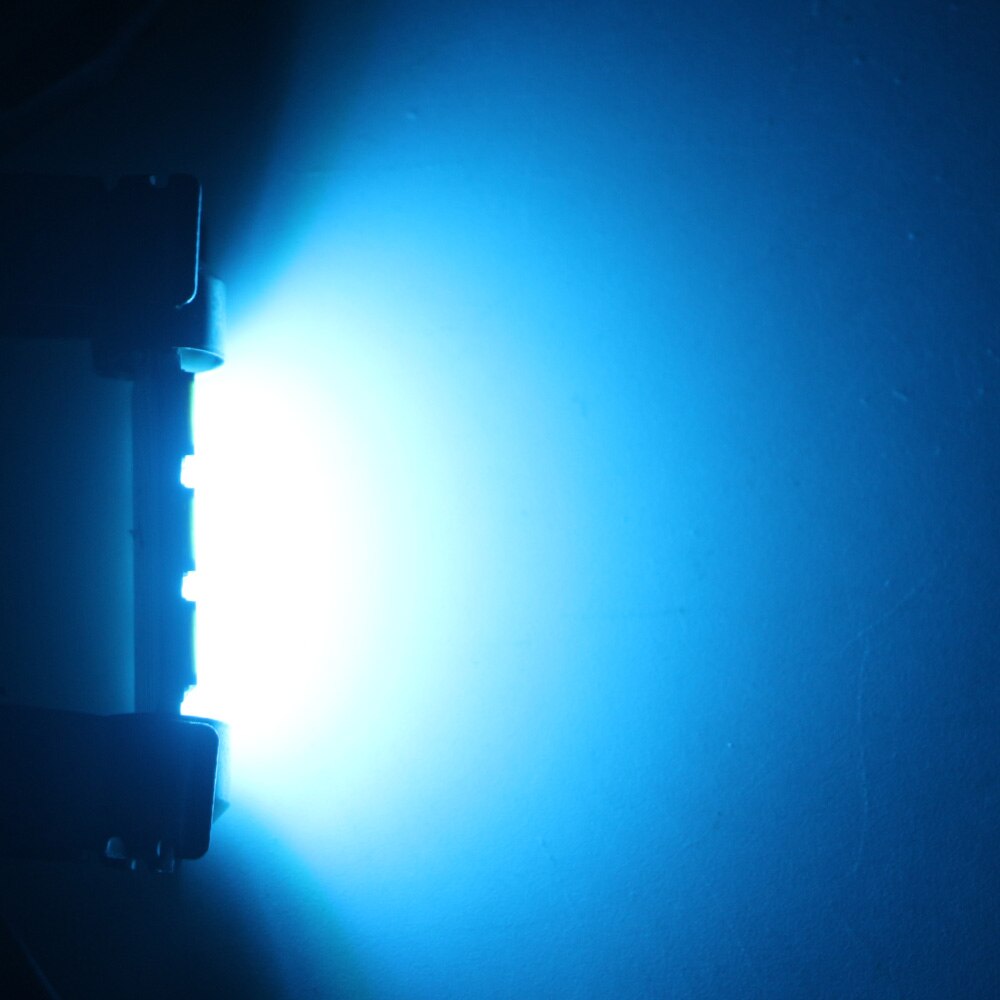 Bombilla de festón LED para coche, luz de lectura Canbus 5630 6 9 SMD, 12V, 31mm, 36mm, 39mm, 41mm, compartimento de equipaje, blanco, rojo, azul hielo, rosa, 2 uds.: Ice blue / 39mm 8000k