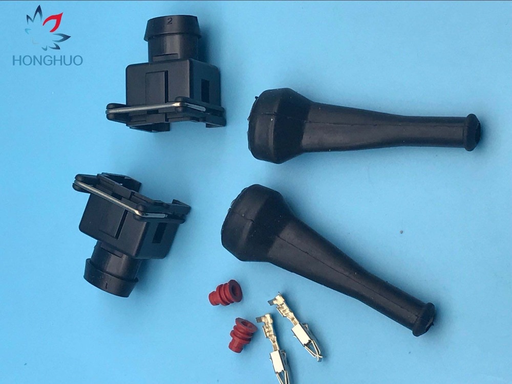 Prise avec botte en caoutchouc pour connecteur d&#39;injecteur Bosch, kit de réparation de connecteur d&#39;injecteur Style EV1, 10 pièces, 2 broches, mini minuterie,