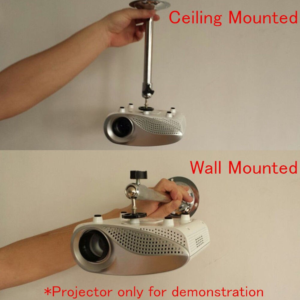 Universal Mini LCD DLP Projector Ceiling Wall Mount Metal Bracket Aluminium Alloy for Digital Camera, Camcorder or 35mm SLR