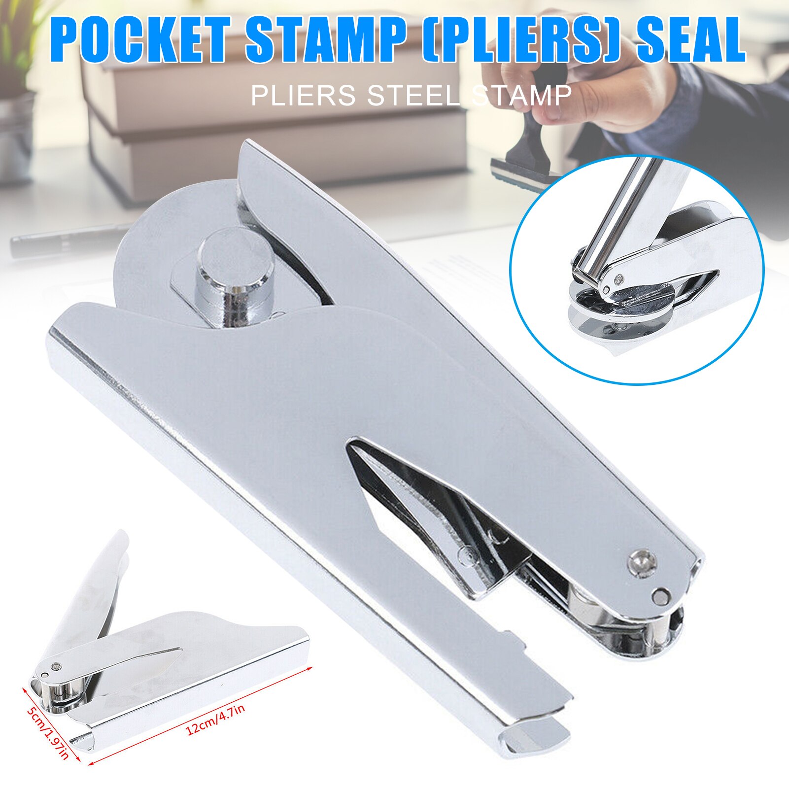 Mini Portable Steel Stamp Pliers Wedding Invitations Embossing Letter Paper Press Seal LKS99