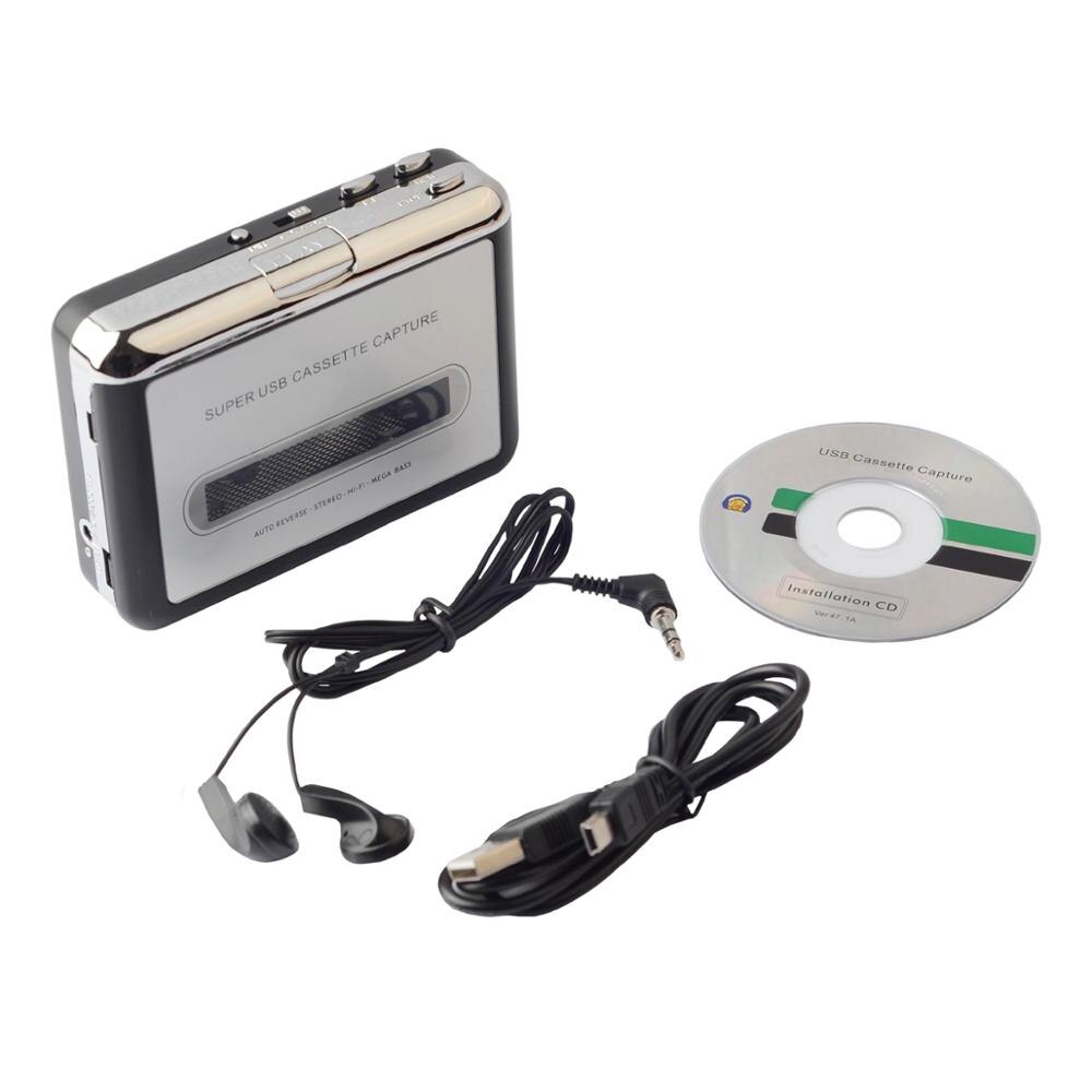 ELAHUDE 12V Classic USB Cassette Player Cassette to MP3 Converter Capture Music Player Cassette Recorders Convert music